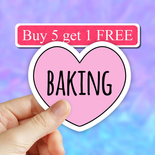 Love baking stickers, baker stickers, Cooking Stickers, Culinary Stickers, Gifts for Bakers, Gifts for Chefs, Chef Stickers, baking mixer