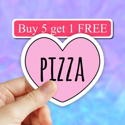 Love Pizza Sticker, pizza Stickers, Food Sticker, pizza lover gifts, Water bottle Sticker, laptop decal, food sticker, computer stickers