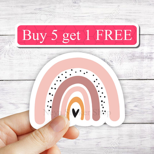 Boho Rainbow Sticker, bobo stickers, trending stickers, Laptop Stickers, Aesthetic Stickers, Vinyl Stickers, Water bottle Decal, Computer