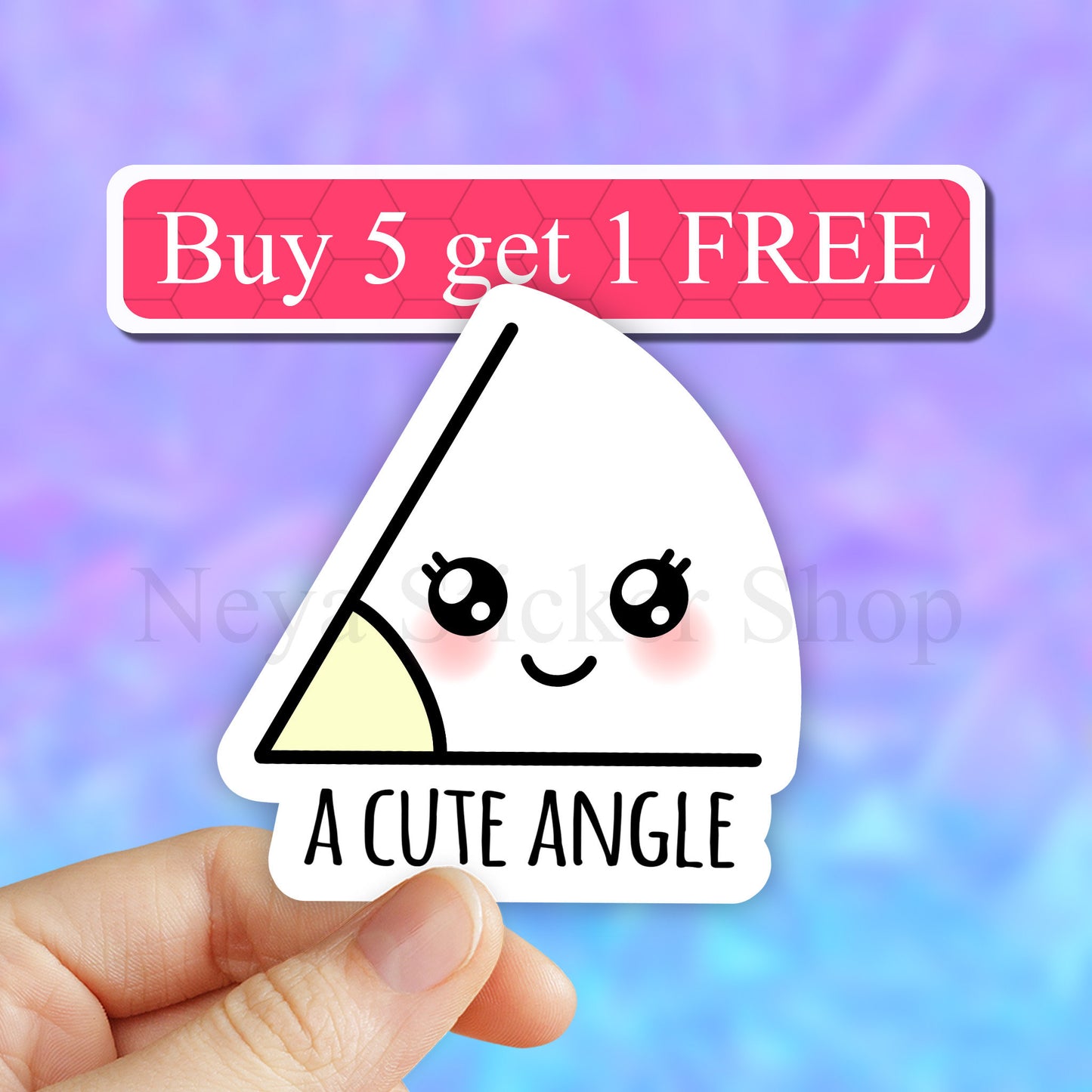 Acute angle sticker, Funny math stickers, math puns, math laptop stickers, water bottle stickers, geometry math vinyl sticker tumbler decal