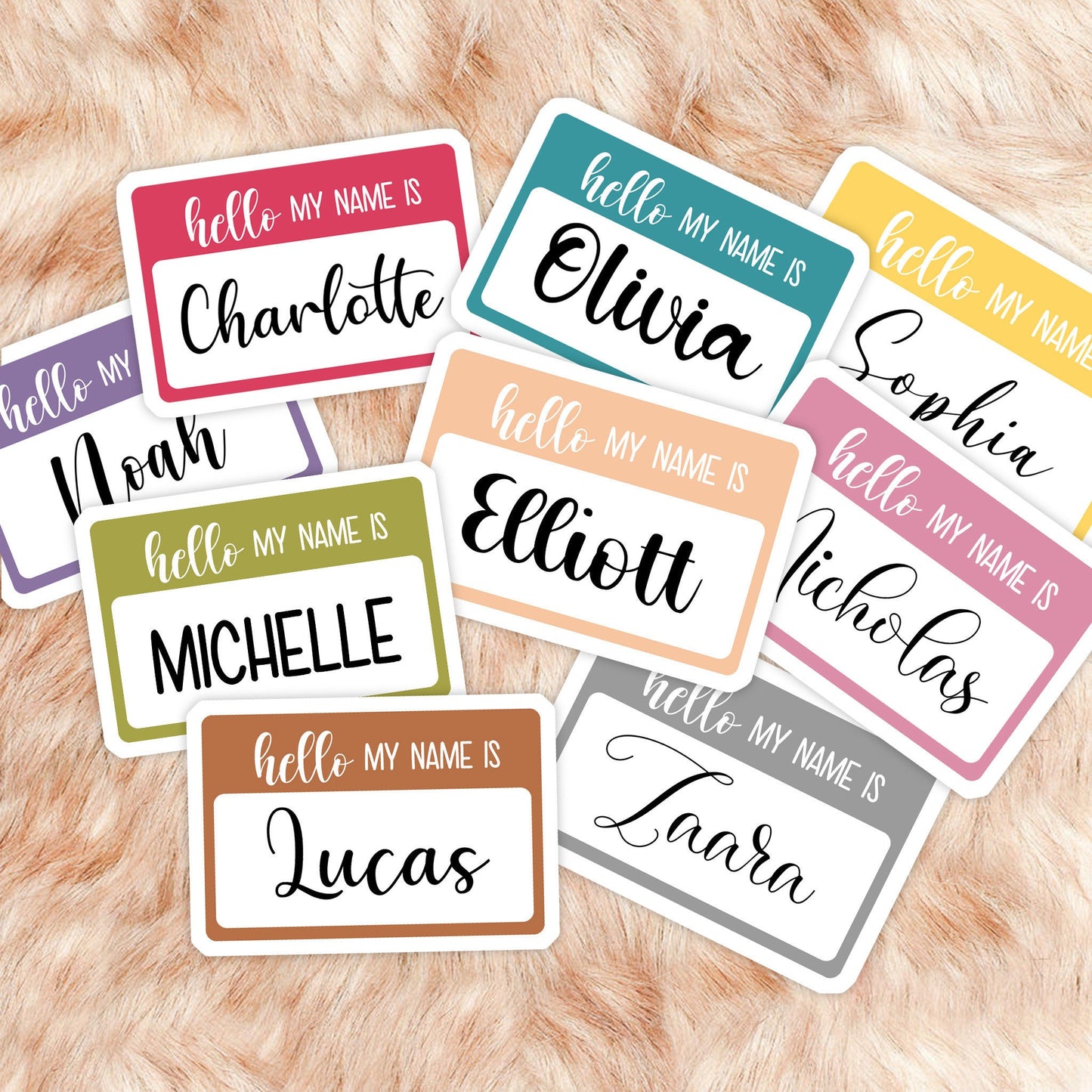 Hello, My Name Is sticker, custom Name Tag, Personalized Name Sticker, Friends decal, Graduation Stickers, Custom Stickers, Name Decal