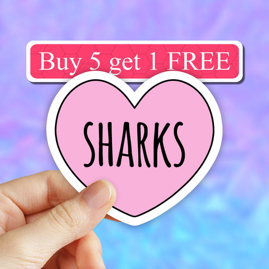 Love Shark Sticker, respect the locals shark vinyl stickers, save the sharks, Laptop Stickers, water bottle sticker, ocean computer decal