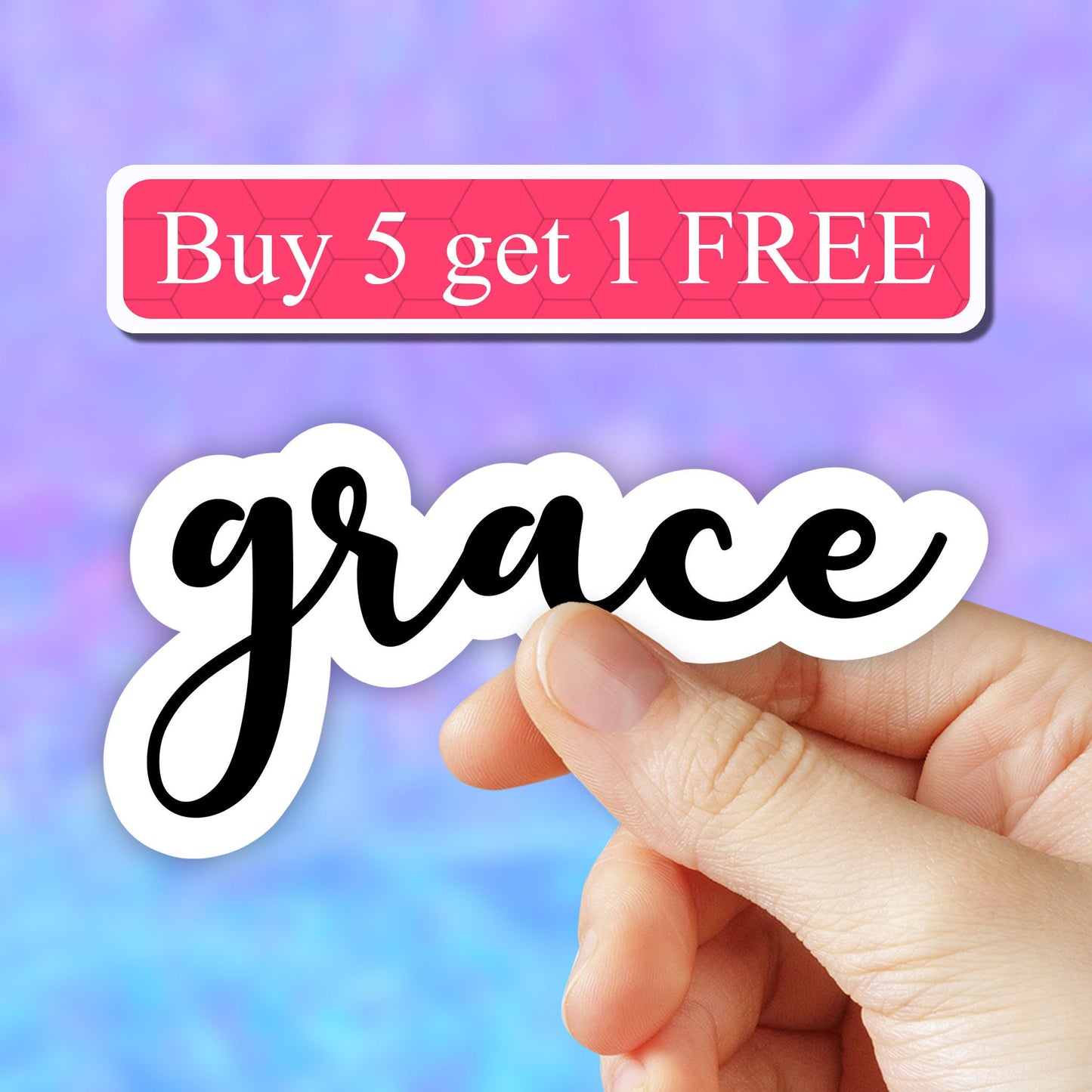 Grace Christian Stickers, Faith Stickers, Bible Verse Stickers, God Stickers, jesus sticker, Church decal, god stickers, water bottle decal