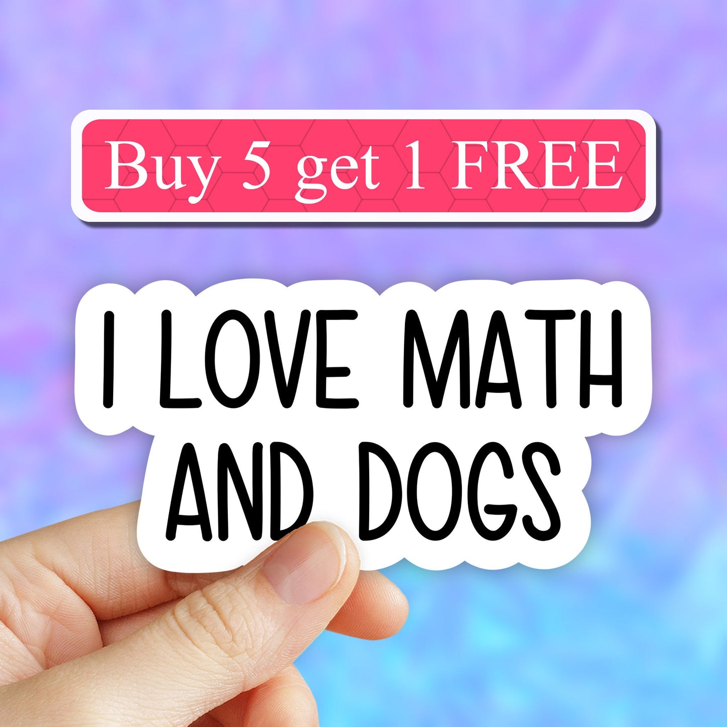 I love math and dogs sticker, math stickers, laptop stickers, math water bottle stickers, tumbler decal, math gifts, math teacher sticker