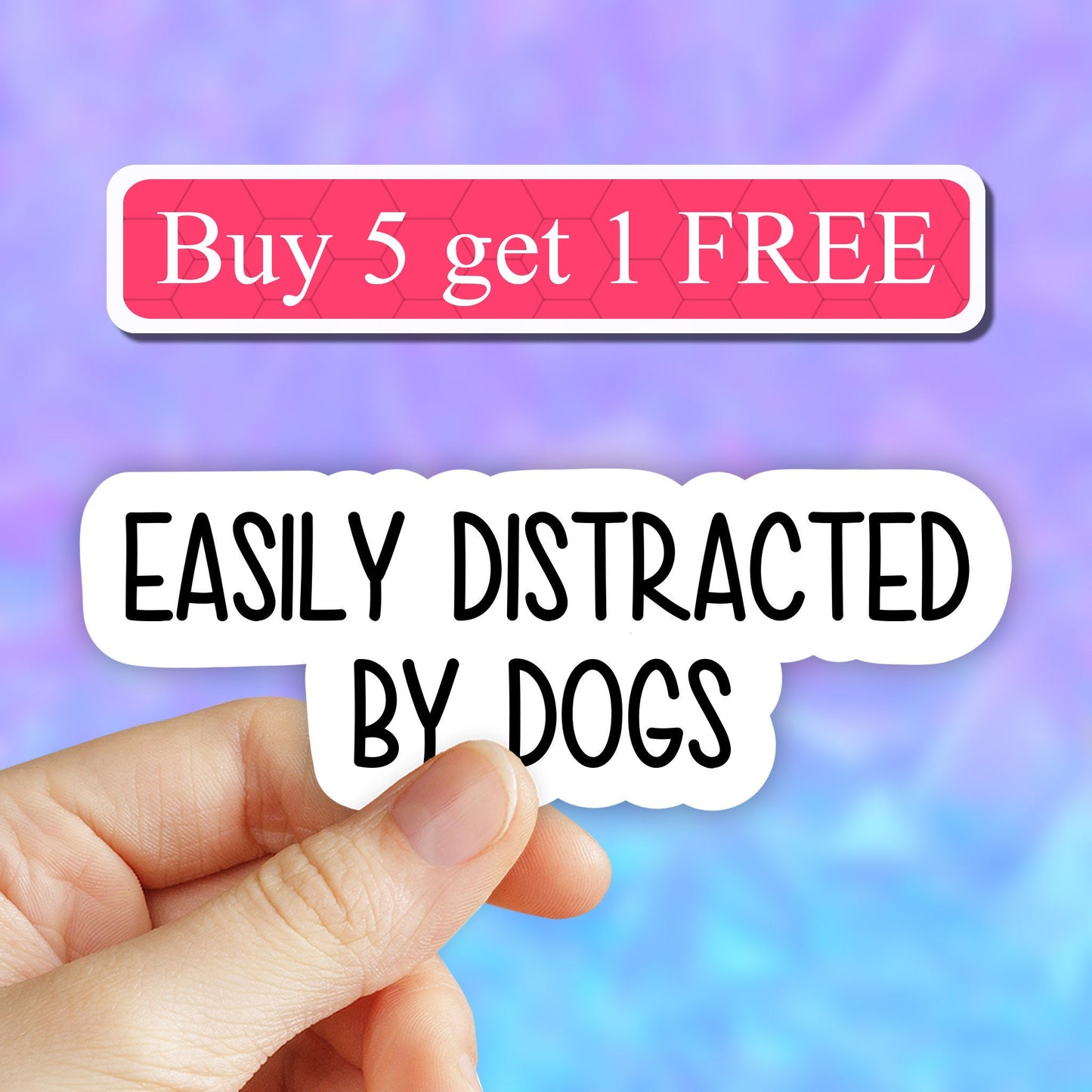Easily distracted by dogs sticker, dog stickers, dog mama stickers, Rescue Dog Mom Sticker, Laptop Decals, dog mom gifts, pet stickers, dogs