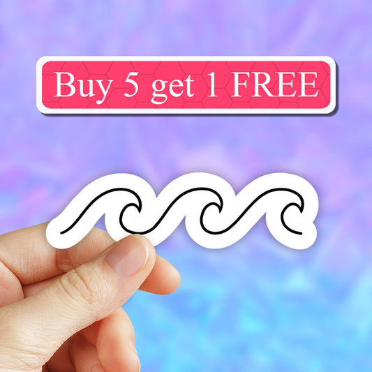 Ocean wave sticker, trending stickers, wave sticker, ocean sticker, laptop stickers, beach wave sticker, water bottle stickers, tumbler