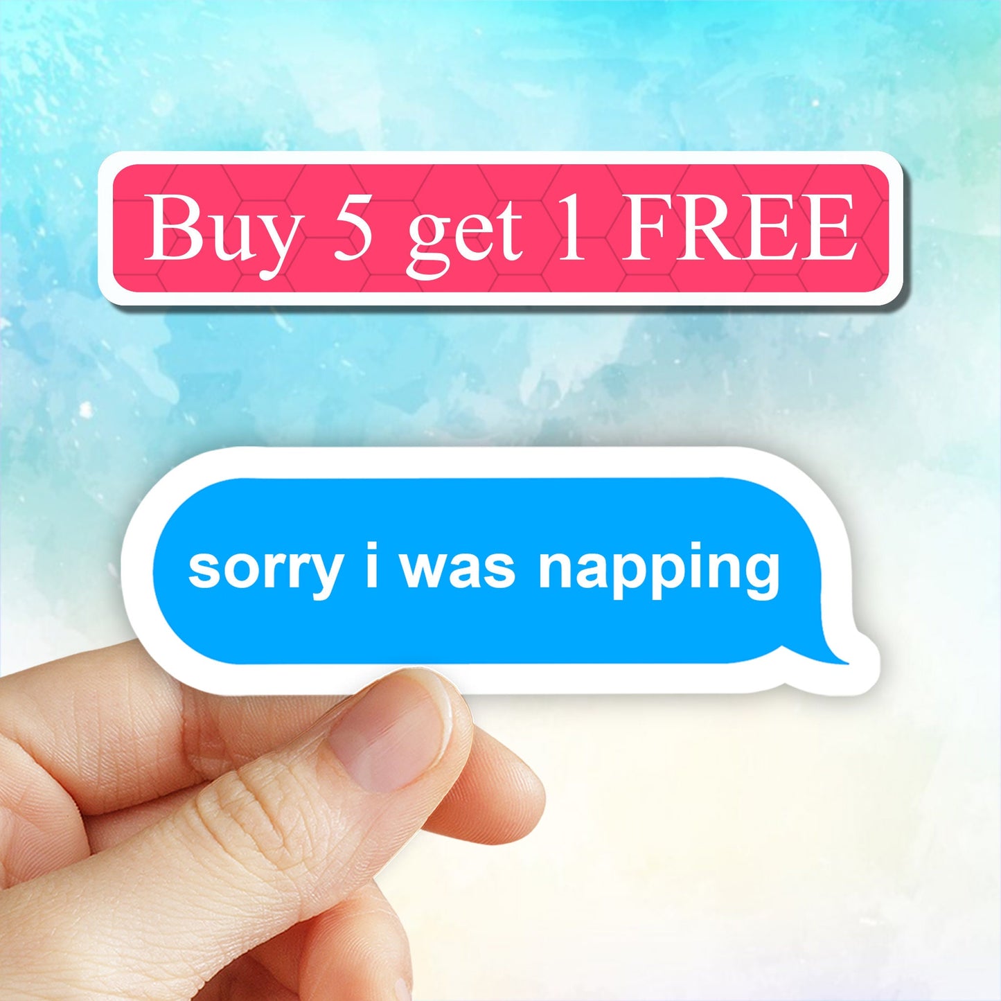 Sorry I was napping text vinyl sticker, I need a nap sticker, funny nap sticker, Laptop Decal, Water Bottle sticker, Funny Stickers, Tumbler