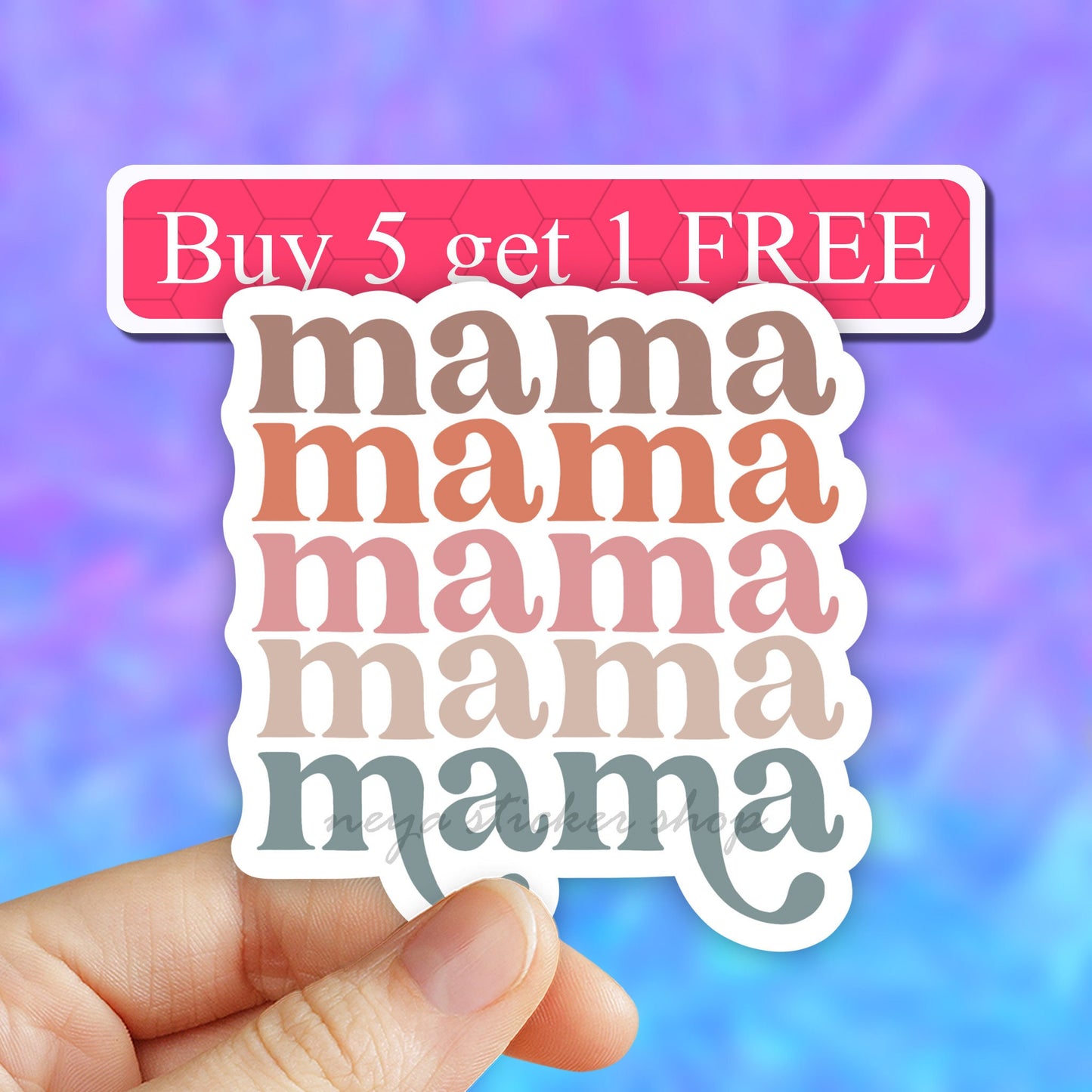 Mama Sticker, mama Decal, laptop Stickers, Die Cut Sticker, Gift For Mom, Laptop Vinyl Sticker, Water Bottle Label, Laptop Decals, Tumble