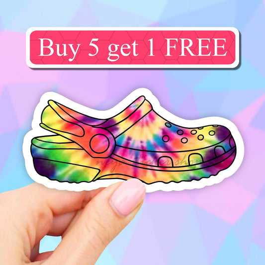 Tie Dye You Croc Sticker , VSCO Stickers, VSCO Girl Stickers, Aesthetic Stickers, Croc, Stickers, Laptop Stickers, waterbottle sticker