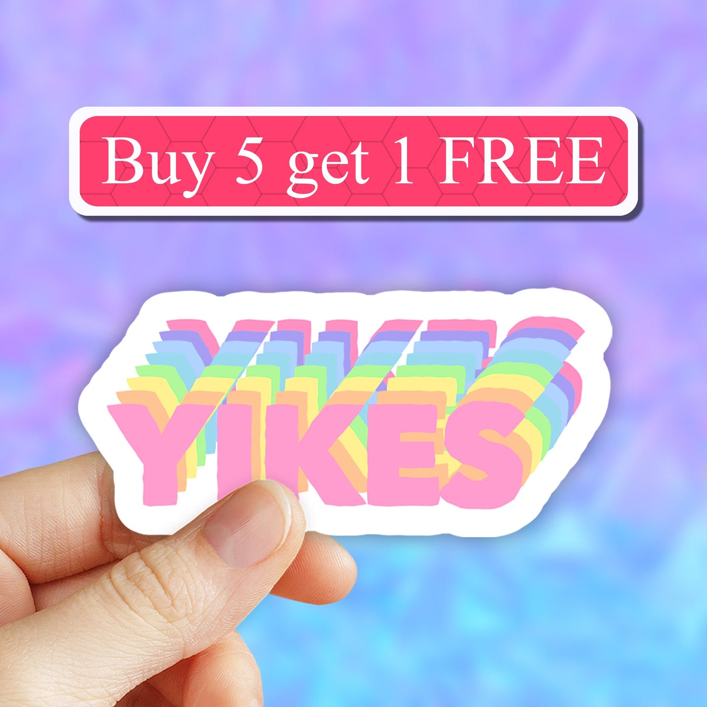 Yikes Sticker, Water bottle Stickers, VSCO Stickers , Laptop Decal, Aesthetic Stickers, Computer Stickers, Vinyl Stickers, waterproof