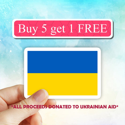 Ukraine flag sticker, stand with ukraine, Support for Ukraine, Solidarity with UKRAINE, Water Bottle decal, Laptop Tumbler decal, fuck putin