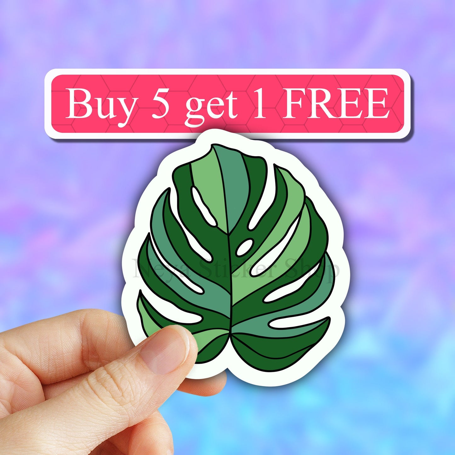 Monstera leaf vinyl Sticker, monstera plant sticker, plant mom sticker, succulent stickers, succ it sticker, plant lady stickers, planters