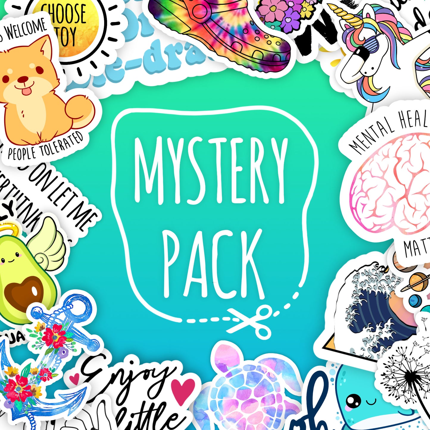 Random 10 stickers pack, Vinyl laptop stickers, water bottle Stickers, tumbler stickers, sticker bundle, water proof stickers, car decals