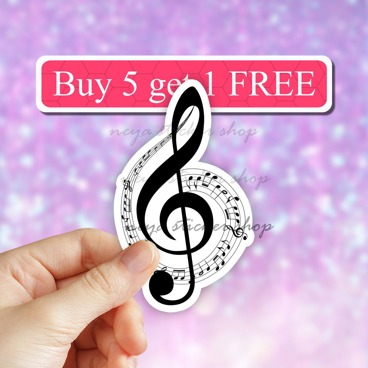 Music Note Sticker, Laptop Sticker, waterbottle Sticker, music lover decal, country music Stickers, Laptop Decal, Computer , Tumbler decal